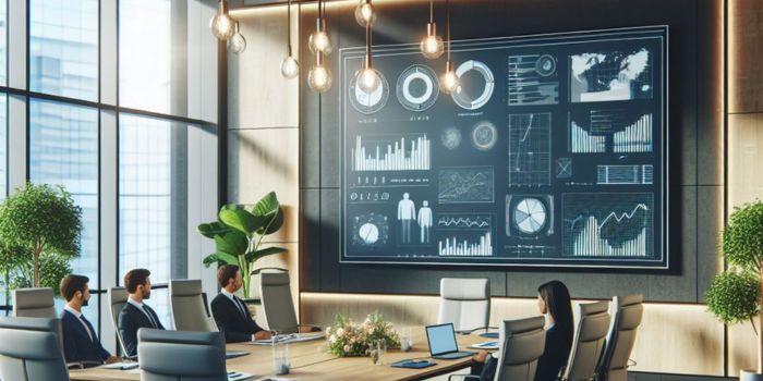 interactive flat panel display in conference room